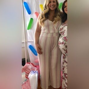 White and pink jumpsuit